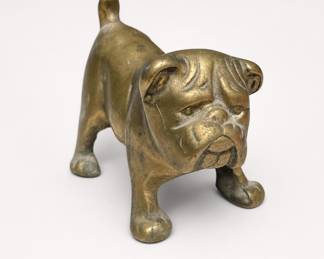 Lot 234: Brass Bulldog Figurine
