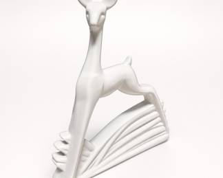 Lot 515: Art Deco Style Ceramic Leaping Deer Figurine
