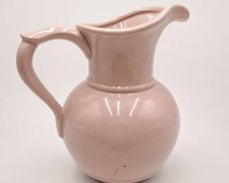Lot 138: Pink Pottery Pitcher, Attributed to McCoy