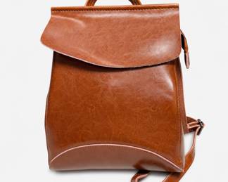 Lot 423: Convertible Faux Leather Backpack Purse