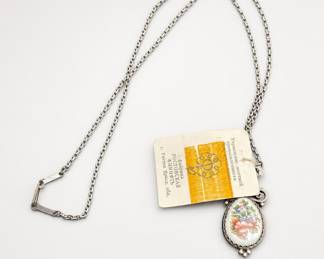 Lot 973: 2 Rostov Finift Enamel Pendant Necklaces