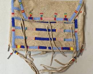 Plains Beaded Hide Possible Bag