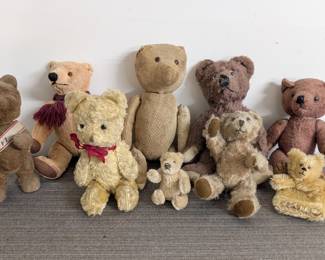 Group of Antique Mohair Teddy Bears