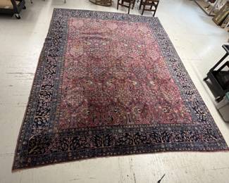 Antique Lavar Kerman Room-Size Carpet