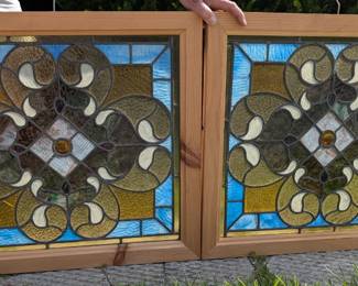 Several Leaded Glass Windows