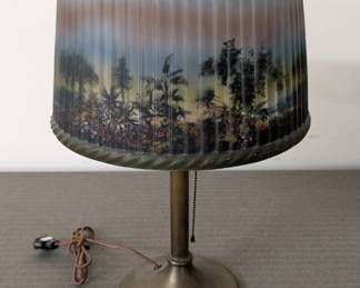 Pittsburgh Reverse-Painted Table Lamp