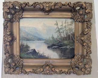 il Landscape, Mountain Lake, Signed