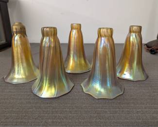 Iridescent Art Glass Lamp Shades