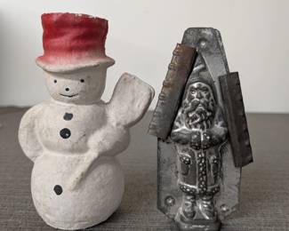 Snowman Candy Container and German Chocolate Mold