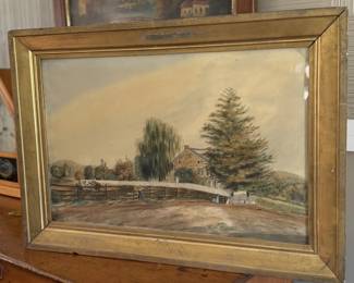 Pennsylvania Farm Portrait Watercolor