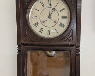 Seth Thomas Carved Oak Wall Clock