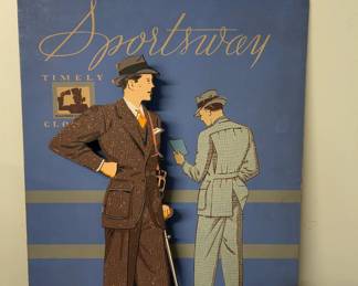 Art Deco Menswear Advertising Display "Sportsway"