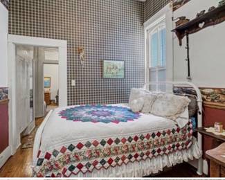 Vintage full size iron bed