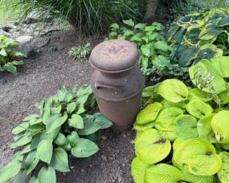 Rustic milk can