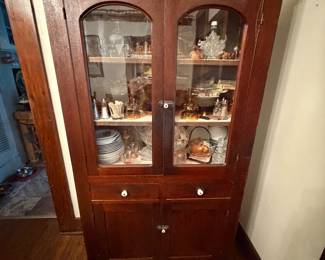 Vintage stepback flatback kitchen hutch