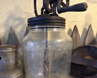 Antique butter churn
