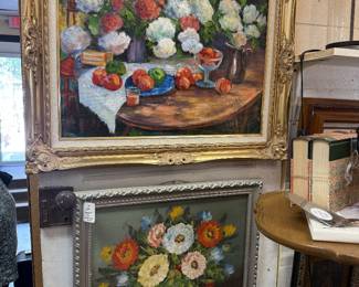 beautiful floral framed oil paintings