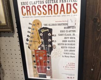 Framed concert posters