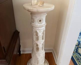Alabaster Column - Pedestal Plant Stand