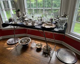 Silver Plate, Waterford, Glassware