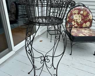Wrought Iron Ornate Plant Stand