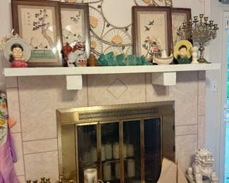 Tiki Asian Decor Ceramic Brass Candle Operas