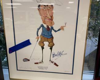Signed Bob Hope painting