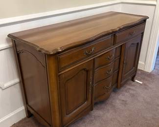 #17 Dixie Brand Buffet table 54x21x33.5 5 drawers 2 doors $175.00
