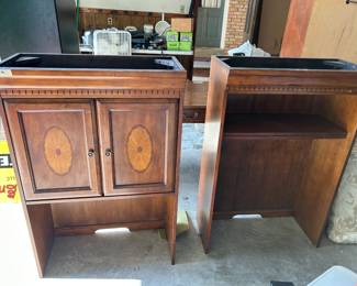 #161 Laminate Desk w/Inlay design w/1 drawer & 2 shelves with a bookcase hutch and a hutch w/2 doors (adjustable shelves - - Desk - 69x30x30 and Hutches - 30x15x46 $120.00