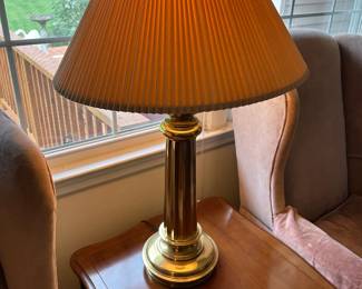 #13 Stiffel Heavy Brass Base lamp w/shade - 34" Tall $75.00