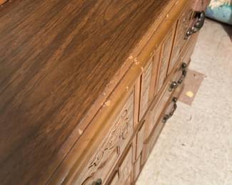 #144 Dresser w/6 Drawers - 59x18x31 - has finish issues $60.00