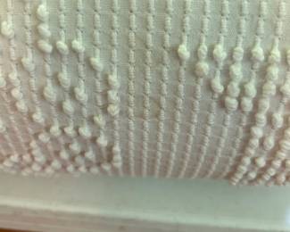 #65 King Size Chenille Bed Coverlet (has one large Stain) approx 102x102 $30.00
