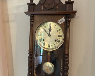 #18 Takeda Clock 30 day with winding key 27" tall $75.00