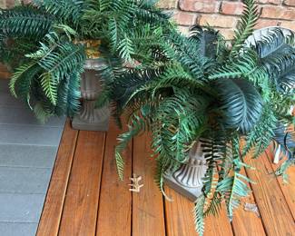 #105 Set of 2 Ferns Plastic Stands - approx 29" Tall $20.00