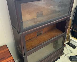 #125 The Globe Wernicke Barrister Bookcase - missing 1 glass door on Front - 34x12x48 - You Move $225.00