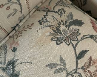 #1 Clayton Marcus Camel Back Cream w/Flowers Sofa - 79" (small Stains) $50.00