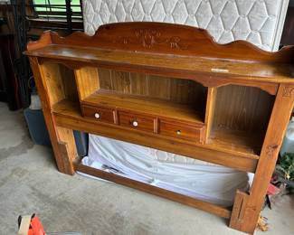 #154 Queen Bookcase Headboard - 63x10x50 $75.00