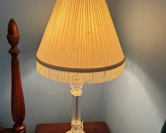 #38 Glass/Brass Lamp - 38" Tall $25.00