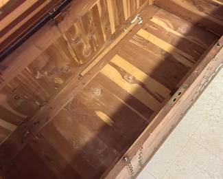#136 Cedar Chest w/Copper Straps - 48x23x19 $125.00