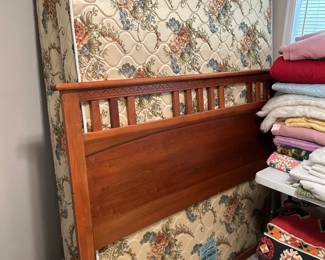 #145 Queen Wood Headboard w/Mastercraft Mattress and Boxsprings $125.00