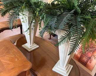 #8 Plastic Like Cream Base w/Decorative Fern on Top - 35" Tall $40.00