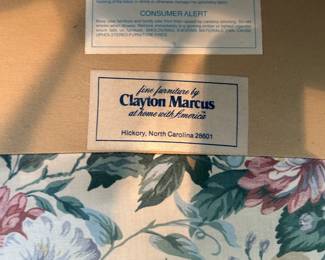 #76 Clayton Marcus Floral Loveseat w/loose back cushions - You Move - 61" Across $60.00