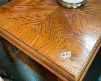 #78 Oak Rectangular End Table w/shelf - 23x28x20 $75.00 #79 Oak Rectangular End Table w/shelf - 23x28x20 $75.00