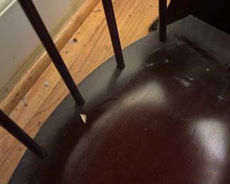 #26 Wood Lamp Table w/Magazine Rack on Bottom (small finish issues) - 16x24x58 $75.00