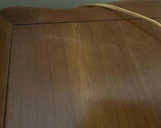 #2 Wood Table w/6 chairs (2 captains chairs) - 62-86x40x30 $250.00