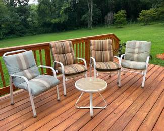 #103 Pair of 4 Laminate Chairs w/Round Table $40.00