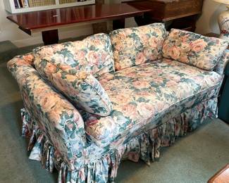 #76 Clayton Marcus Floral Loveseat w/loose back cushions - You Move - 61" Across $60.00