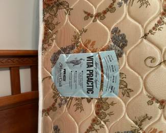 #145 Queen Wood Headboard w/Mastercraft Mattress and Boxsprings $125.00