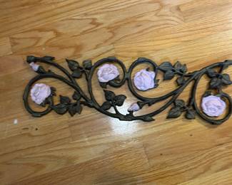 #71 Cast Iron Decorative Scroll Work - Roses and Leaves - 22x7 $40.00