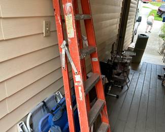 #107 Fiberglass 6 Foot Ladder $50.00